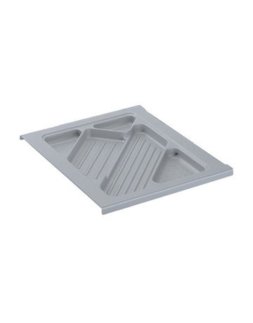 Bild Schreibmaterialschale, Höhe 28 mm, 380 / 392, Aluminium Optik - Hettich-0