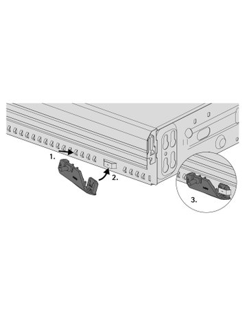 Bild Selbsteinzugsgehäuse Stop Control links mit Silent System, Aluminium Optik - Hettich-1