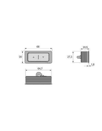 Bild Handschalter Touch Basic Inlay, schwarz - Hettich-1
