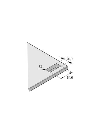 Bild Handschalter Touch Basic Inlay, schwarz - Hettich-2
