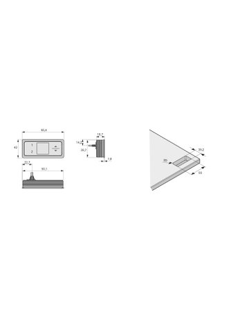 Bild Handschalter Touch Inlay, schwarz - Hettich-1