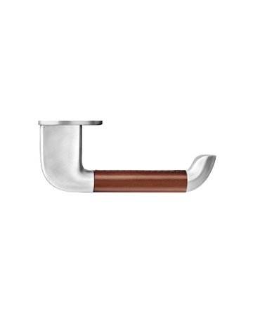Bild Drücker-Rosettengarnitur Kent EPL96LH RL Leder hellbraun /Edelst.matt PlanDesign - Karcher Design-1
