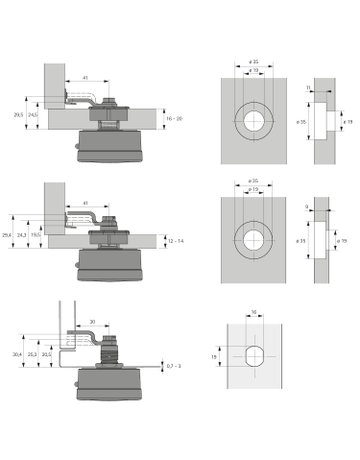Bild Zahlenschloss 60 mit Fixcode, schwarz - Hettich-1