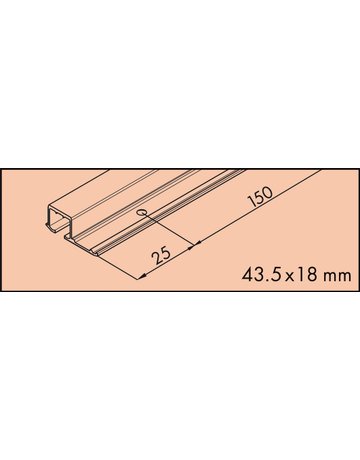 Bild Clipo 26/36 Einfachlaufschiene Alu L= 2500 mm ( zum Schrauben ) - Hawa-0