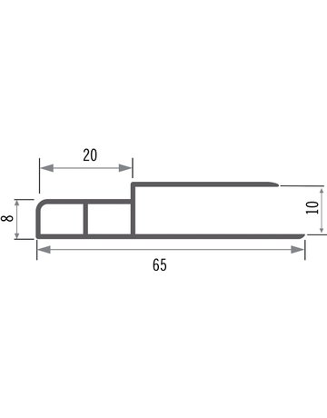 Bild Deckelverbreiterung L= 6000 mm weiß - Leo-0