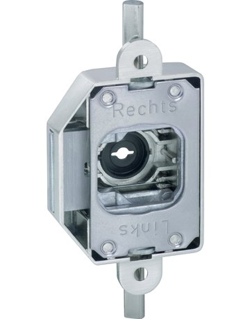Bild System Drehstangen Schloss vernickelt 7581/25 ohne Schliesseinsatz für 6 mm Stg. - JuNie-1