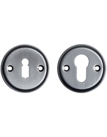 Bild Schlüsselrosette 285/814 WC ES IV Stahlgrau mit Riegelolive Ø 60 mm - Scheitter-0