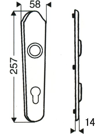 Bild Schutz-Langschild SI-L270 PZ 92 mm EI Rowe - Scheitter-1