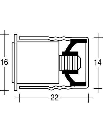 Bild Einbohr-Magnetschnäpper Messing D ca 14 mm CF 12-7 W-1