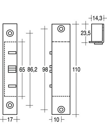 Bild Tür-Magnetschnäpper verchromt Gigant 138 CH-3M-1