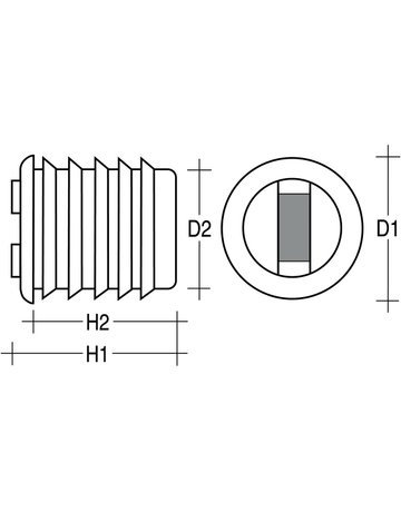 Bild Einbohr-Magnetschnäpper schwarz Ø 8 mm mit Gegenst. IS-1 N W4-1