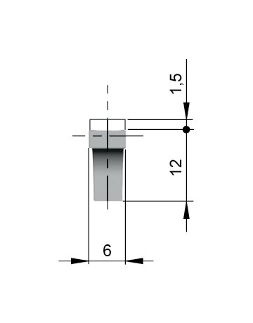 Bild Glasbodenträger K-Line vernickelt mit Gummiauflage-2