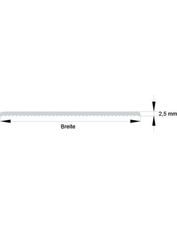 Bild Flachleiste 2,5 mm für Innen- und Aussenbereich Breite 40 mm - EXTE-1