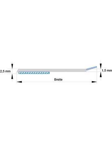 Bild Flachleiste 1,5 mm SK mit Lippe Rolle Breite 25 mm - EXTE-1