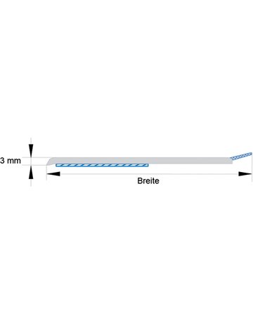 Bild Flachleiste 2,5 mm mit Lippe Schaum SK Breite 60 mm - EXTE-1