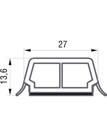 Bild Glassprosse mit 15° Schräge - EXTE-1