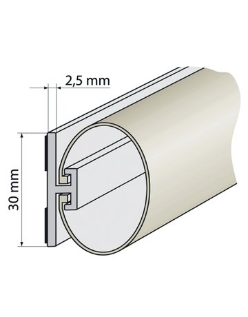 Bild Rollladendichtung HS 1/30 weiß für Spaltdeckung 21-30 mm, Länge 2 Meter - Specht-0