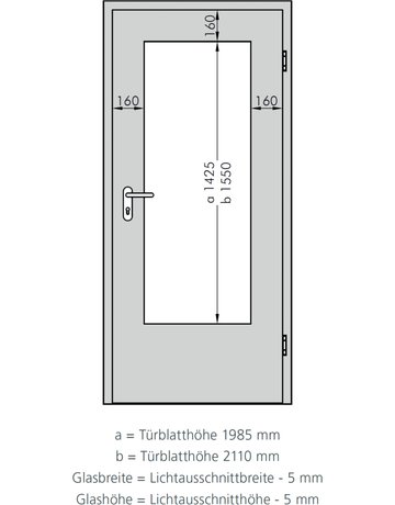 Bild WestaLack Tür Röhrenspaneinlage 1985 x 860 x 39 mm DIN links LA DIN - Westag & Getalit-1