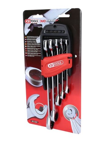 Bild KS Tools Ratschen-Ringmaulschlüssel-Satz Duo GEARplus 5 teilig-1
