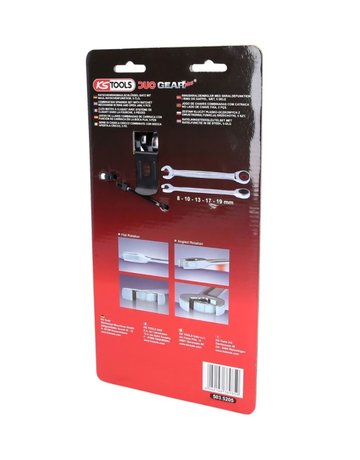 Bild KS Tools Ratschen-Ringmaulschlüssel-Satz Duo GEARplus 5 teilig-2
