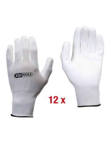 Bild KS Tools Mikro-Feinhandschuh weiß 12 Paar Gr. XL-0