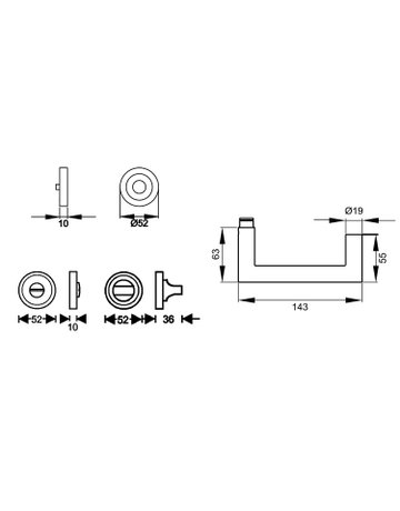 Bild Halb-Rosettengrt.Kos ER20 BBL Edelstahl matt - Karcher Design-2