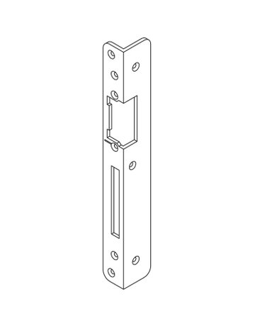 Bild Winkelschließblech für E-Öffner Links 25x33x3x250mm, o. Austauschst. weiß - GU-0