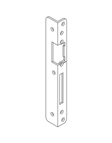 Bild Winkelschließblech für E-Öffner Rechts 25x33x3x250mm, o. Austauschst. Edelstahl - GU-0