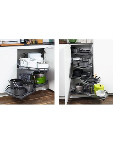 Bild LeMans II Tablar-Sets Arena STYLE, pulverbeschichtet anthrazit, 450, rechts - Hettich-1
