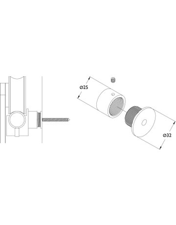 Bild Ergänzungsset Torbole bis 2000 mm für Holztüren mit 5 Abstandhaltern - Hermat-1