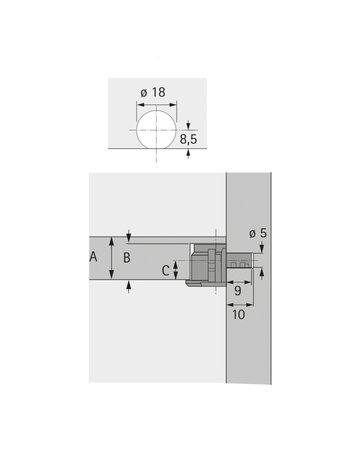 Bild Bodenträger Beta 10 mm - Hettich-1