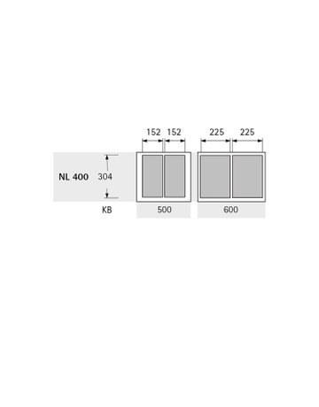 Bild Abfallsystem-Rahmen, KB600mm,Stahl AvanTech YOU Pull 9278340,anthrazit - Hettich-1