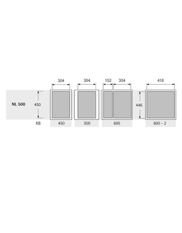 Bild Abfallsystem-Rahmen, KB500mm,Stahl AvanTech YOU Pull 9278335,anthrazit - Hettich-1
