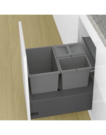 Bild Küchen-Abfallsystem, KB450mm, 40l,KF/STA Base 9352443,anthrazit - Hettich-1