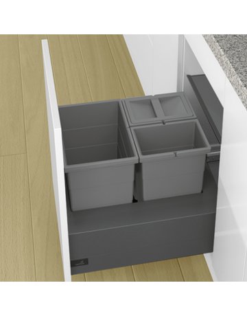 Bild Küchen-Abfallsystem, KB500mm, 34l,KF/STA Base 9352444,anthrazit - Hettich-1