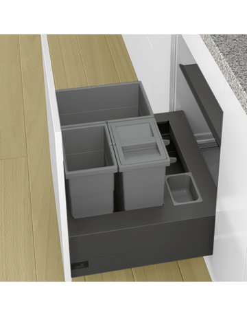Bild Küchen-Abfallsystem, KB600mm, 34l,KF/STA Base 9352445,anthrazit - Hettich-1