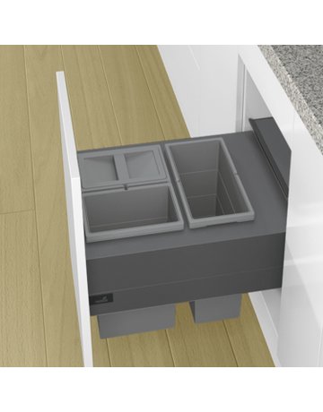 Bild Küchen-Abfallsystem, KB450mm, 34l,KF/STA Frame 9352424,anthrazit - Hettich-1