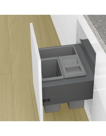 Bild Küchen-Abfallsystem, KB500mm, 32l,KF/STA Frame 9352422,anthrazit - Hettich-1