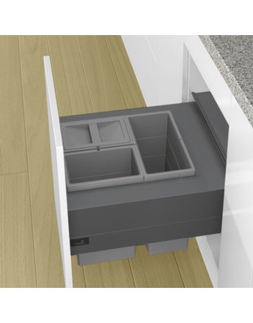 Bild Küchen-Abfallsystem, KB500mm, 34l,KF/STA Frame 9352425,anthrazit - Hettich-1
