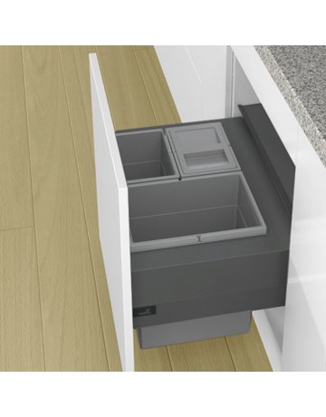 Bild Küchen-Abfallsystem, KB600mm, 40l,KF/STA Frame 9352423,anthrazit - Hettich-1