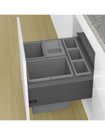 Bild Küchen -Abfallsyst., KB600mm, 47,5l,KF/STA Frame 9352426,anthrazit - Hettich-1