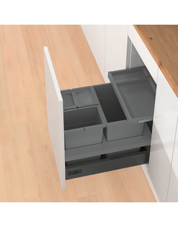 Bild Küchen-Abfallsystem, KB450mm, 34l,KF InsertFlex 9352451,anthrazit - Hettich-1