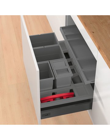 Bild Küchen-Abfallsystem, KB900mm, 52l,KF InsertFlex 9352471,anthrazit - Hettich-1