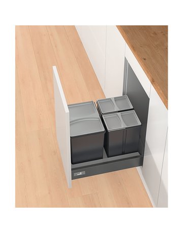 Bild Küchen-Abfallsystem, KB450mm,Kunststoff Bin.it Smart 450/500 9208750,grau,anthrazit - Hettich-1