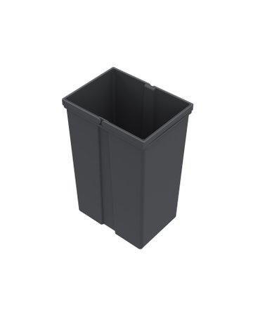 Bild Eimer 29 l, Kunststoff, anthrazit, B x T x H 225 x 304 x 460 mm, Für Abfallsystem AvanTech YOU Pull, ArciTech Pull, InnoTech Pull - Hettich-0