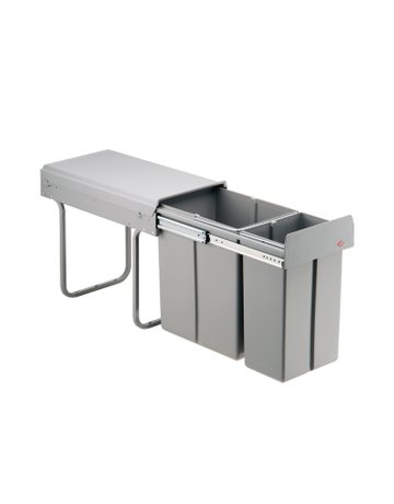 Bild Küchen-Abfallsystem,Schrankb.min.300mm BIN it.DuoII 9291587,1x20/1x10l,Eimer:KF - Hettich-0