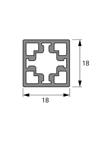 Bild Cadro Basisprofil, 3000 mm, Edelstahl Optik - Hettich-1