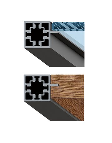 Bild Cadro Glasbodenprofil / Seiten- / Bodenprofil mit Nut, 3000 mm, schwarz matt - Hettich-0