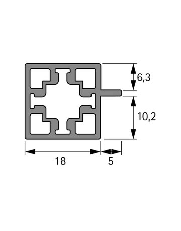 Bild Cadro Glasbodenprofil / Seiten- / Bodenprofil mit Nut, 3000 mm, schwarz matt - Hettich-1
