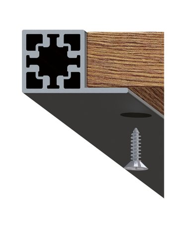 Bild Cadro Seiten- / Bodenprofil anschraubbar, 3000 mm, schwarz matt - Hettich-0